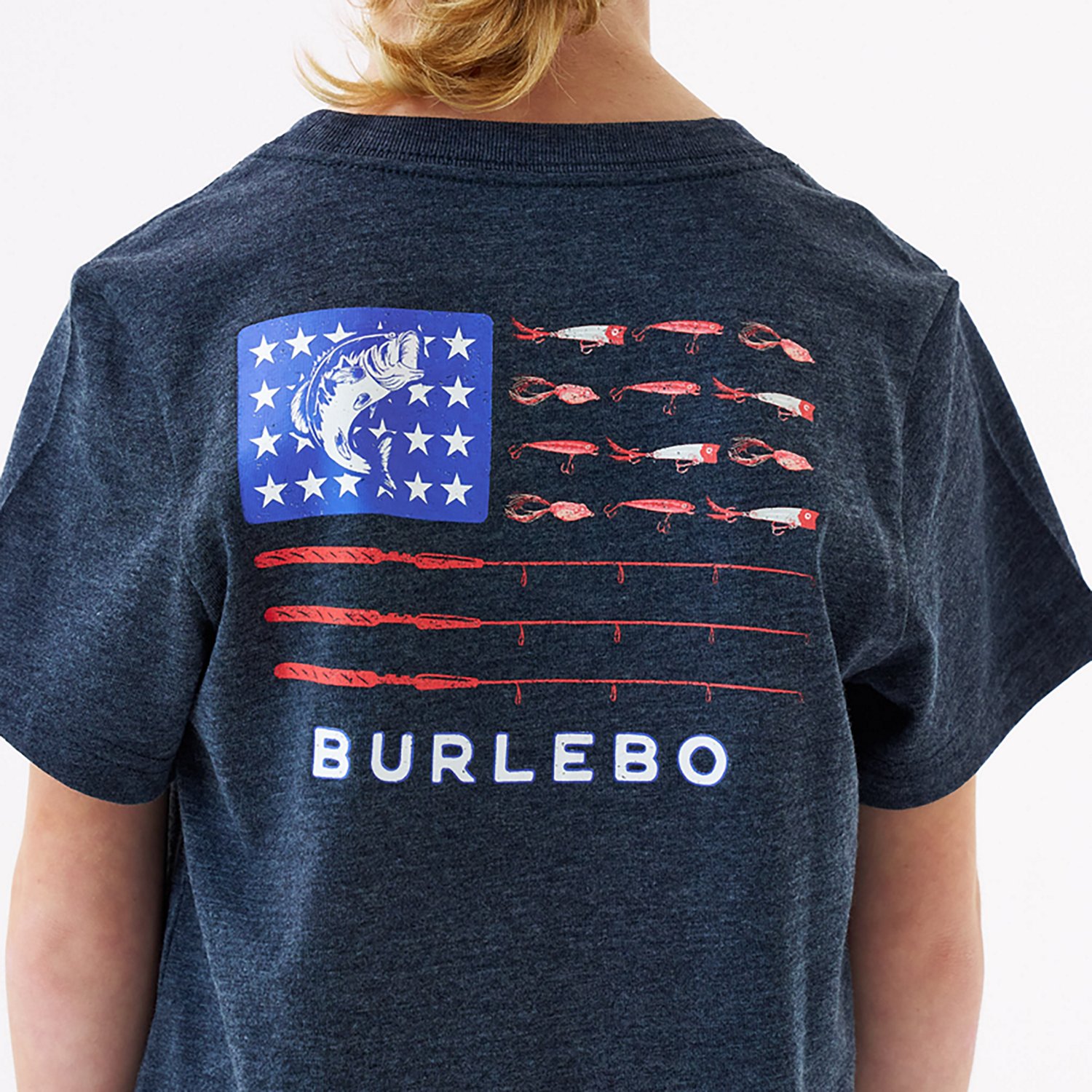 BURLEBO Boys' Fishing USA T-shirt - view number 4