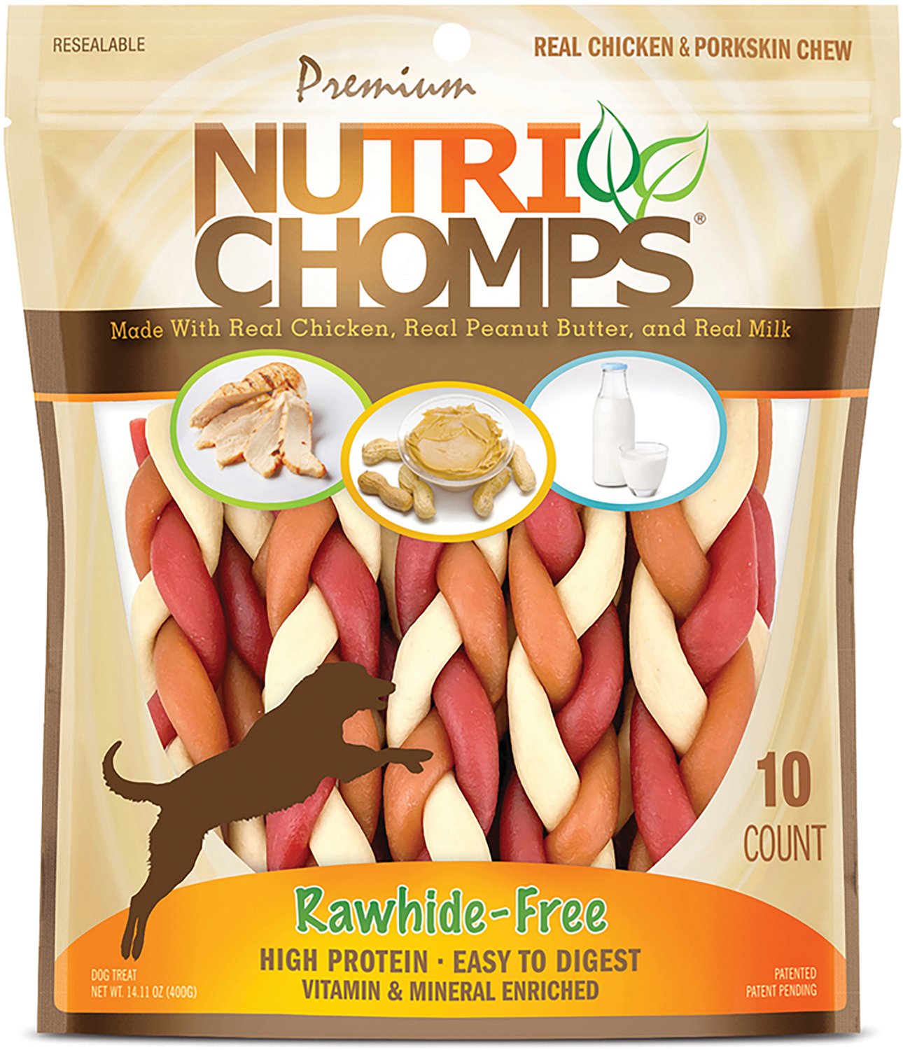Nutri Chomps 6 in. Mixed Flavor Braids 10-count