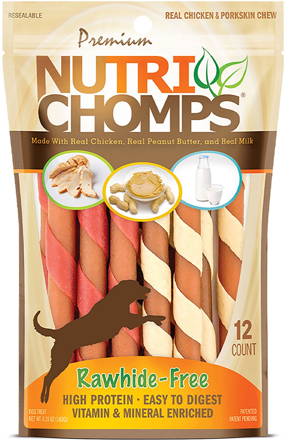 Nutri Chomps Assorted Flavor Wrapped Twists 12-count