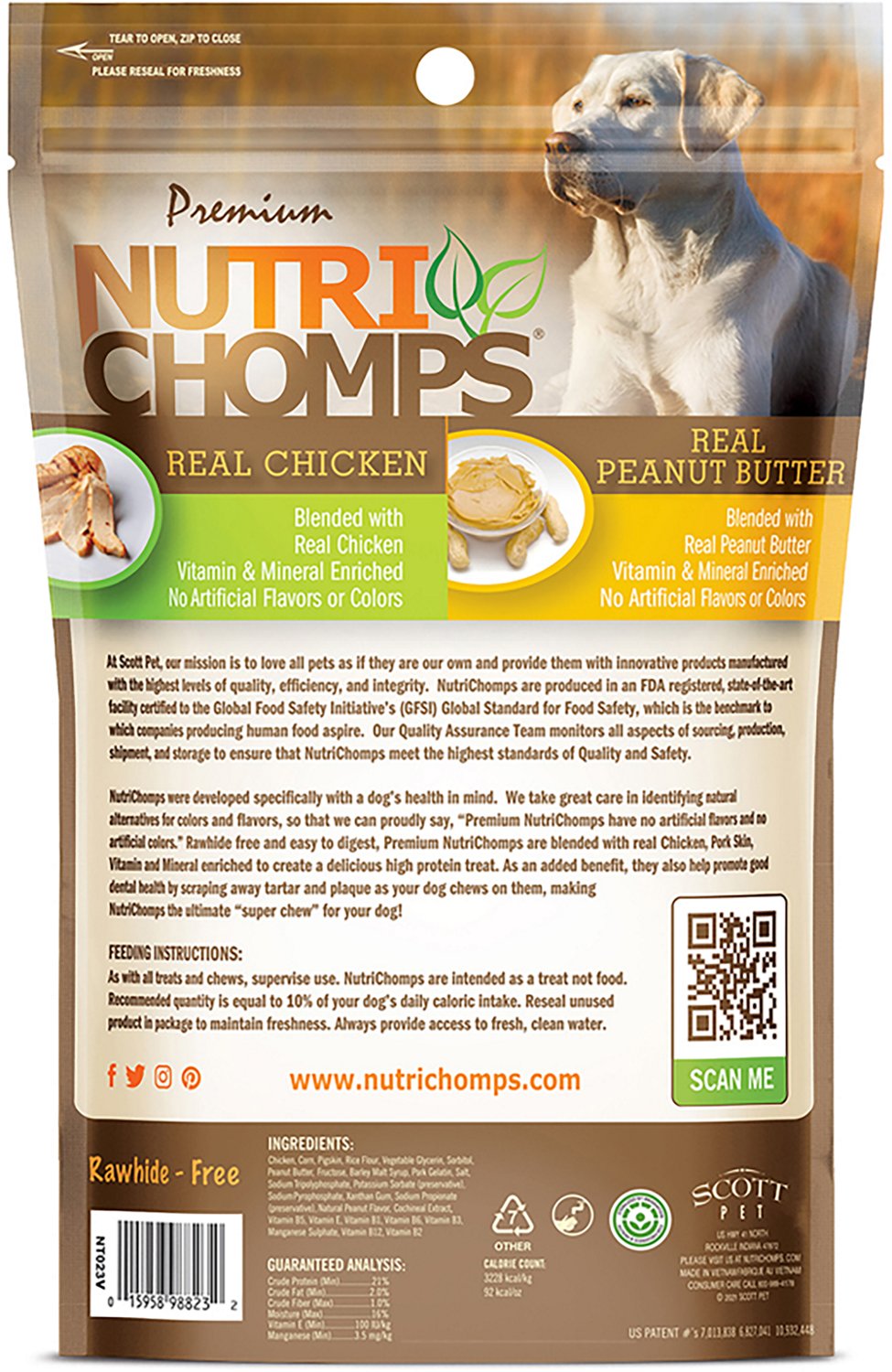 Nutri Chomps 6 in. Peanut Butter Flavor Braids 4-count - view number 7