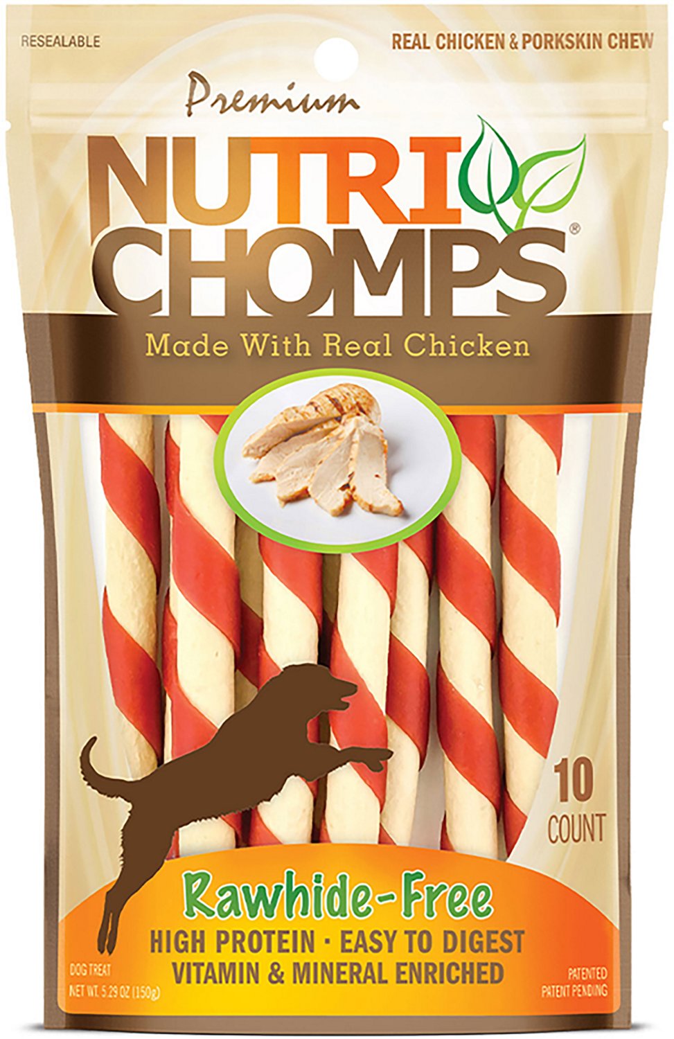 Nutri Chomps Chicken Flavored Mini Twists 10-count