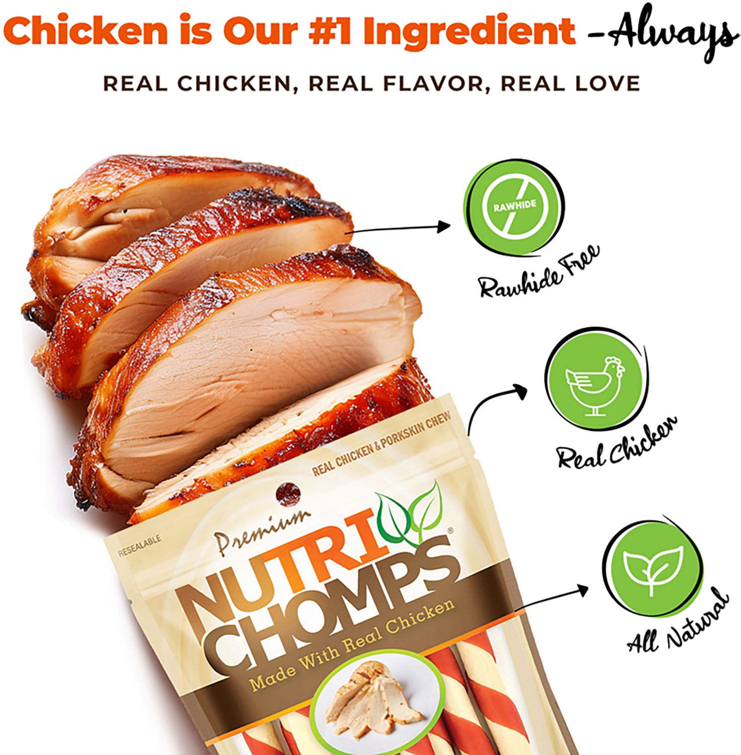 Nutri Chomps Chicken Flavored Mini Twists 10-count - view number 2