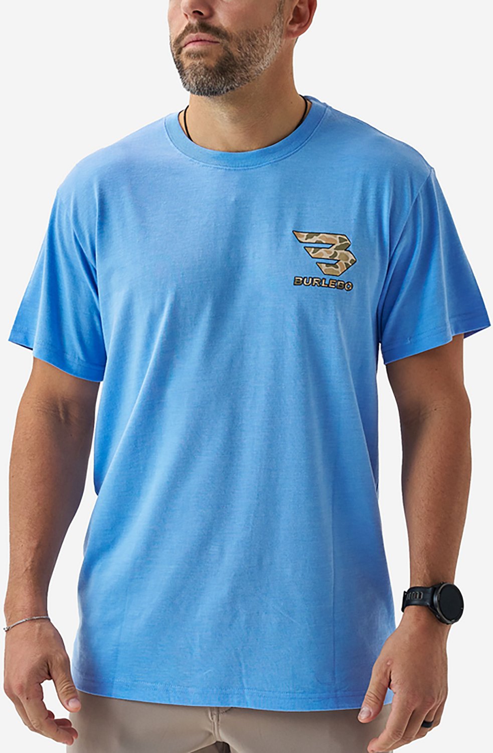 BURLEBO Men's Mallard Camo Dog T-shirt