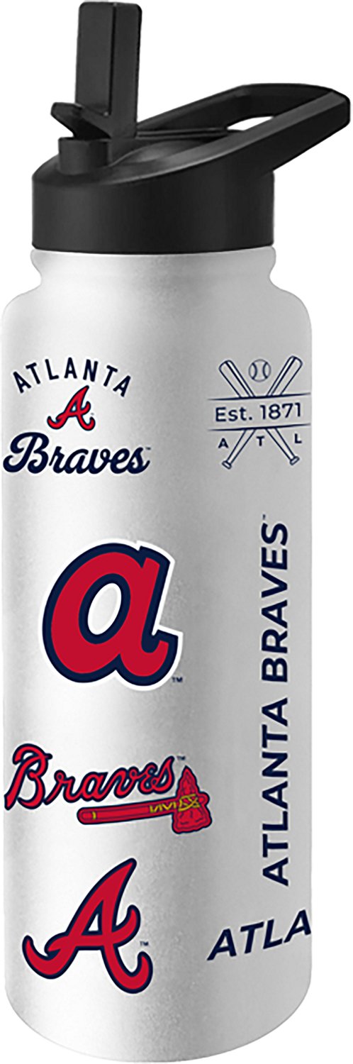 Logo Brands Atlanta Braves Heritage Threds 34 oz Quencher Bottle