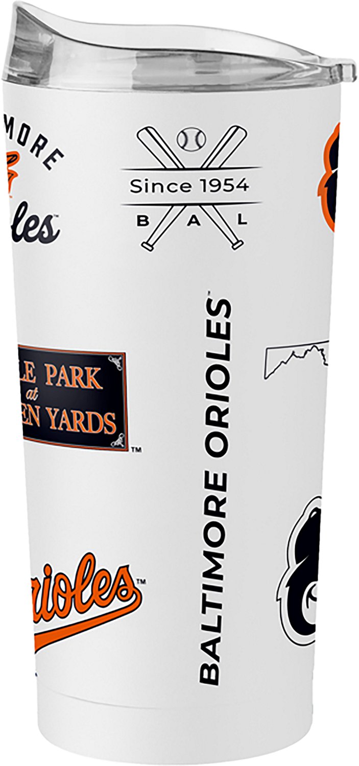 Logo Brands Baltimore Orioles Heritage Threds 20 oz Powder Coat Tumbler