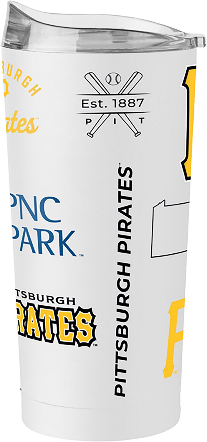 Logo Brands Pittsburgh Pirates Heritage Threds 20 oz Powder Coat Tumbler