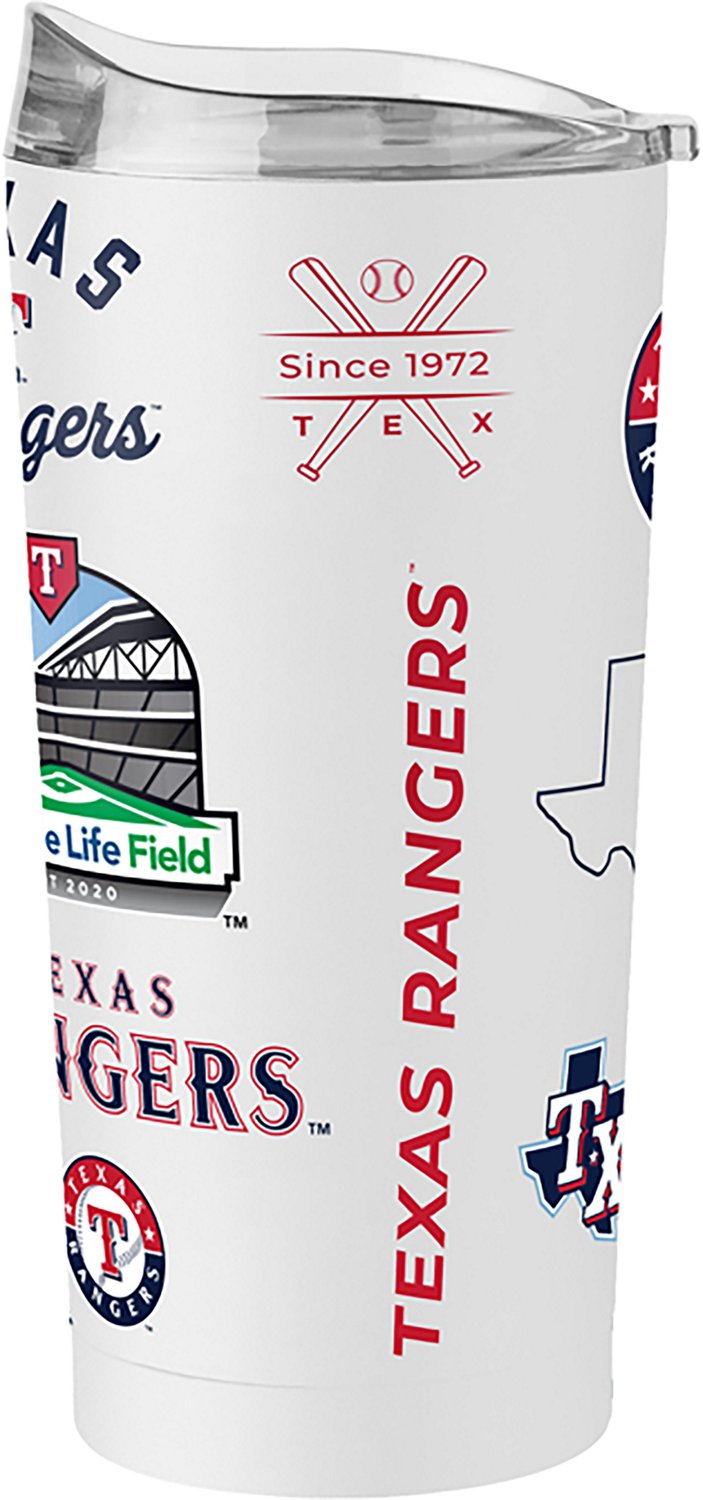 Logo Brands Texas Rangers Heritage Threds 20 oz Powder Coat Tumbler