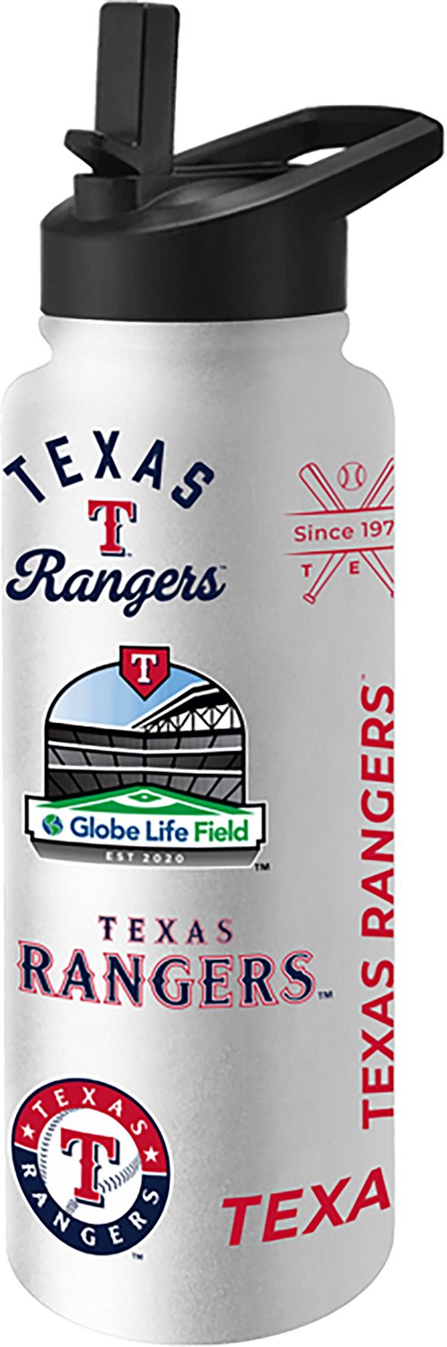 Logo Brands Texas Rangers Heritage Threds 34 oz Quencher Bottle