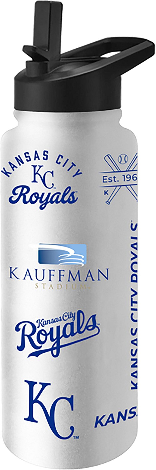 Logo Brands Kansas City Royals Heritage Threds 34 oz Quencher Bottle