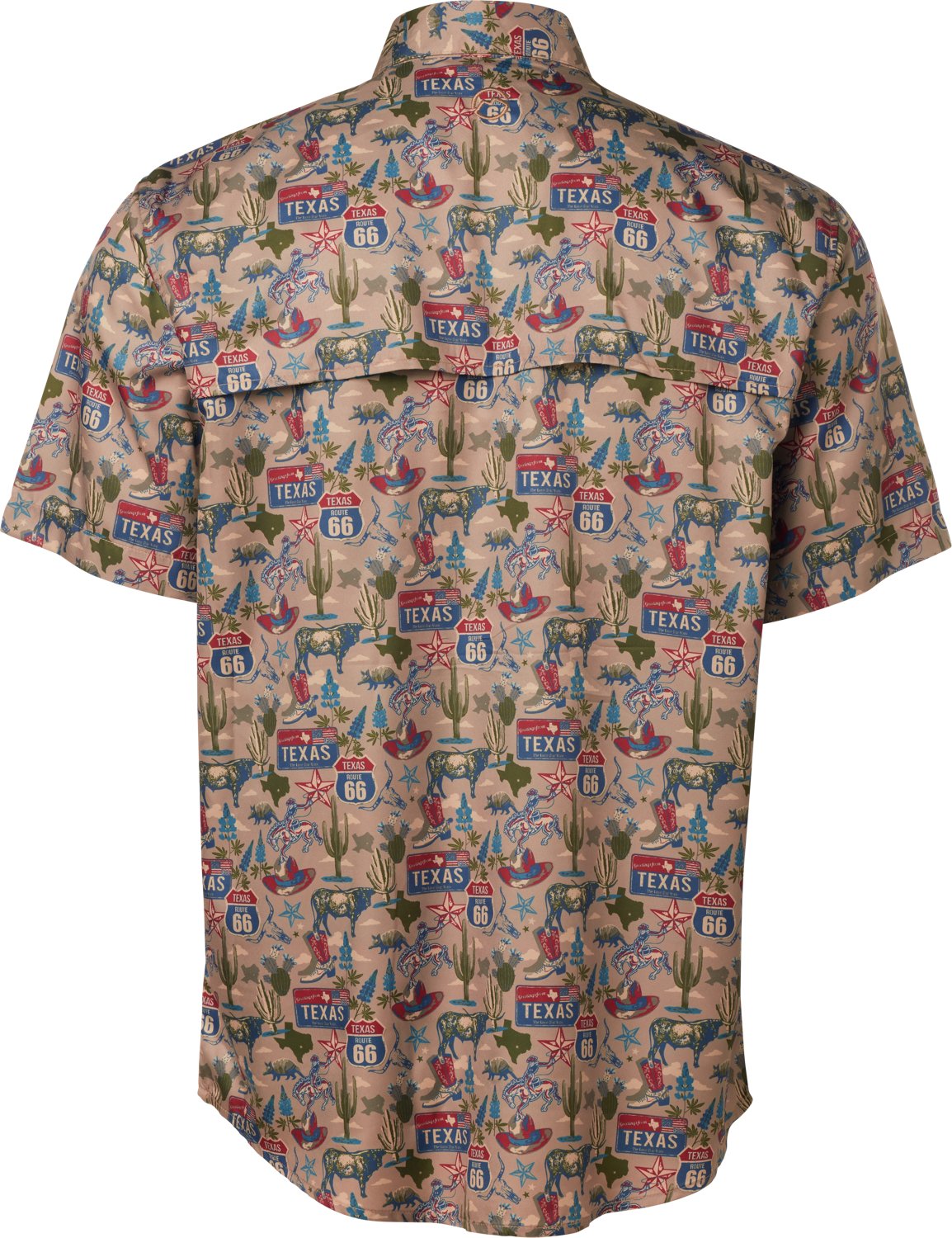 Magellan Outdoors Men's FishGear Local State Texas Print Short Sleeve Button-Down Shirt - view number 2