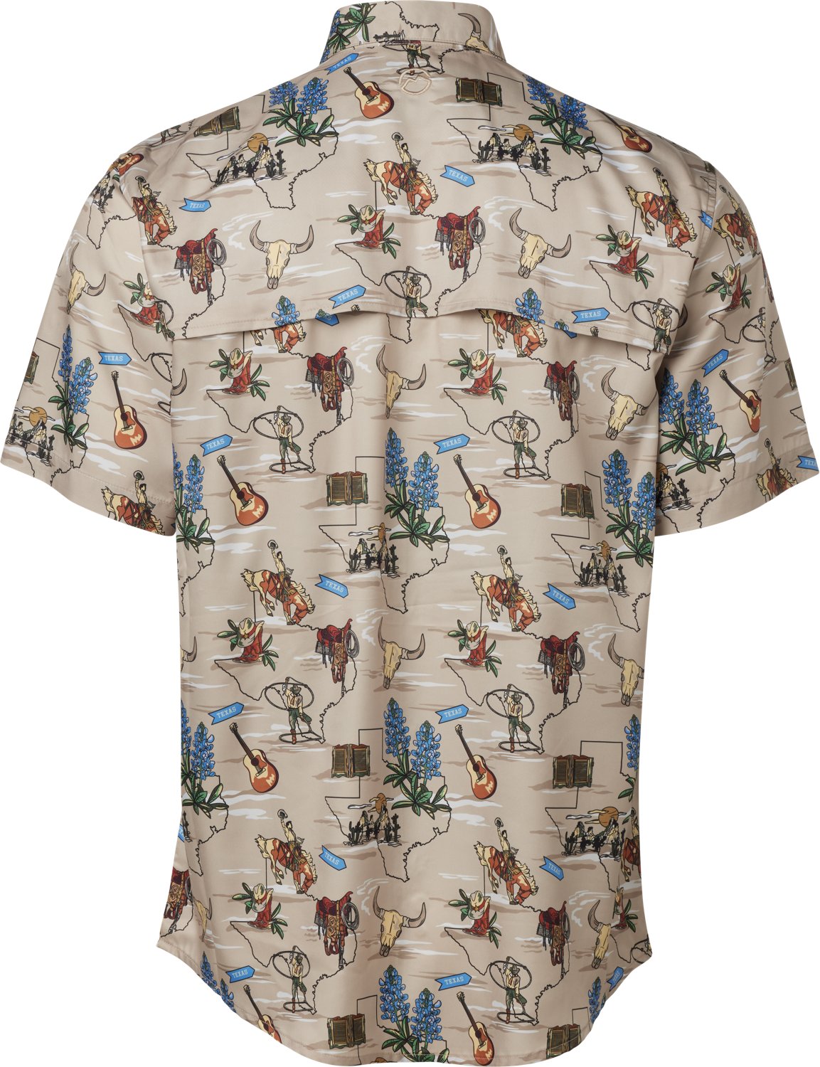 Magellan Outdoors Men's FishGear Local State Texas Print Short Sleeve Button-Down Shirt - view number 2