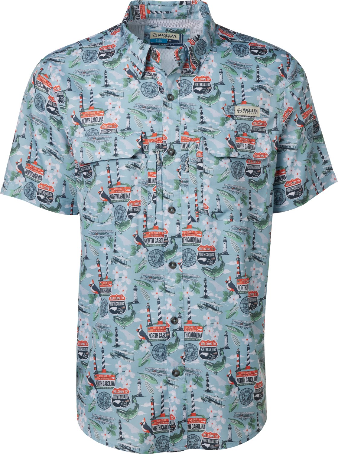 Magellan Outdoors Men's North Carolina Local State Print Shirt - view number 3