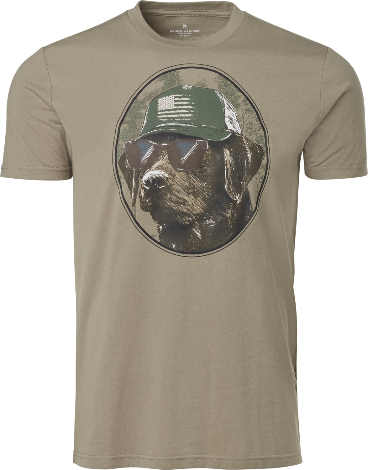 Academy Sports + Outdoors Men’s Hunting Dog with Glasses T-shirt - view number 3