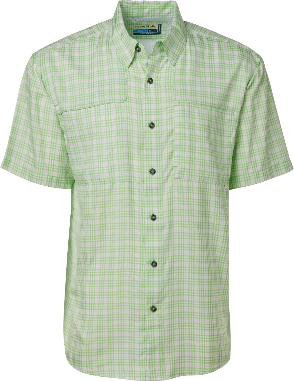 Magellan Outdoors Men's Aransas Plaid Short Sleeve Fishing T-shirt