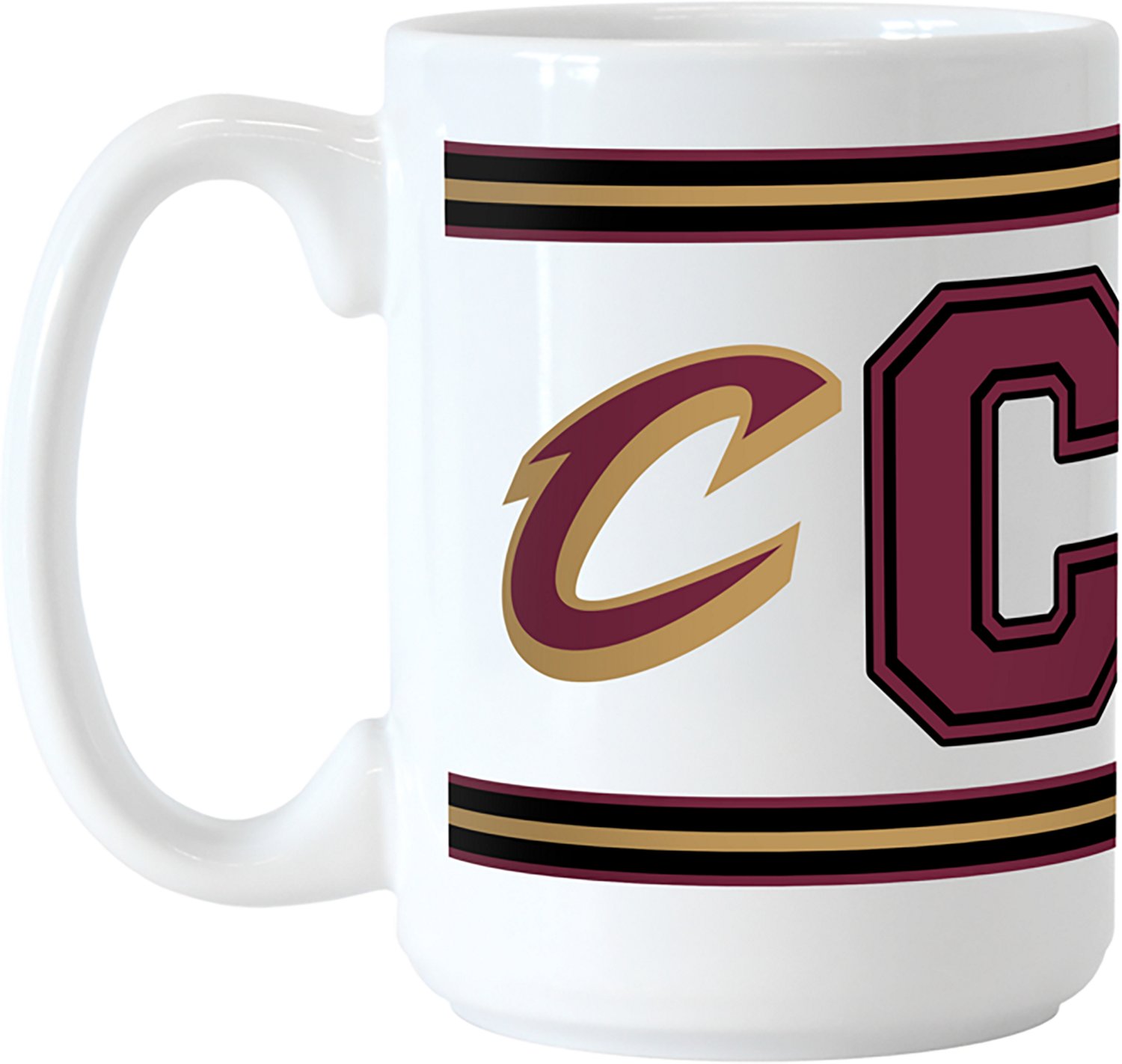 Logo Brands Cleveland Cavaliers Overtime 15 oz Stripe Sublimated Mug