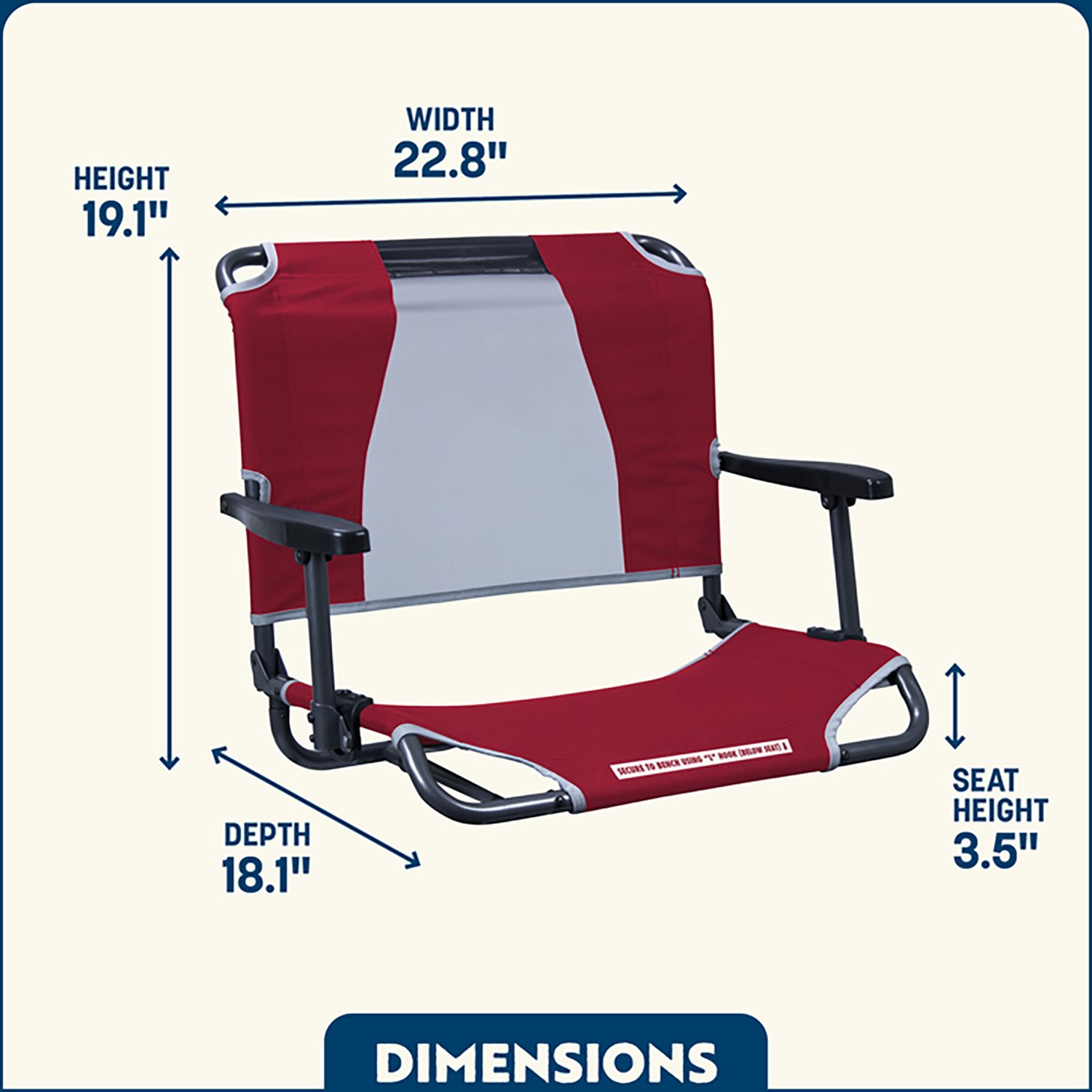 GCI Outdoor Big Comfort Stadium Chair™ with Armrests - view number 2