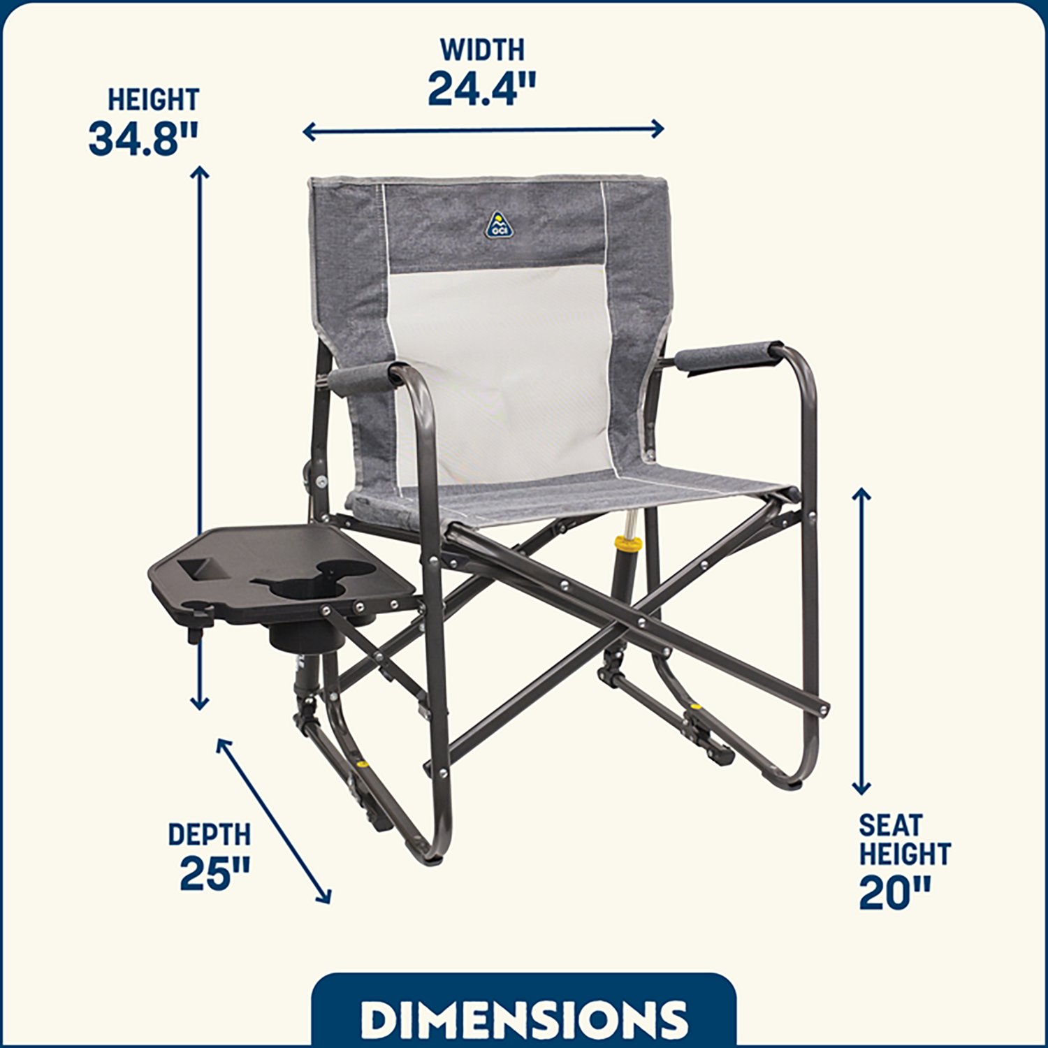 GCI Outdoor Freestyle Rocker with Side Table - view number 3