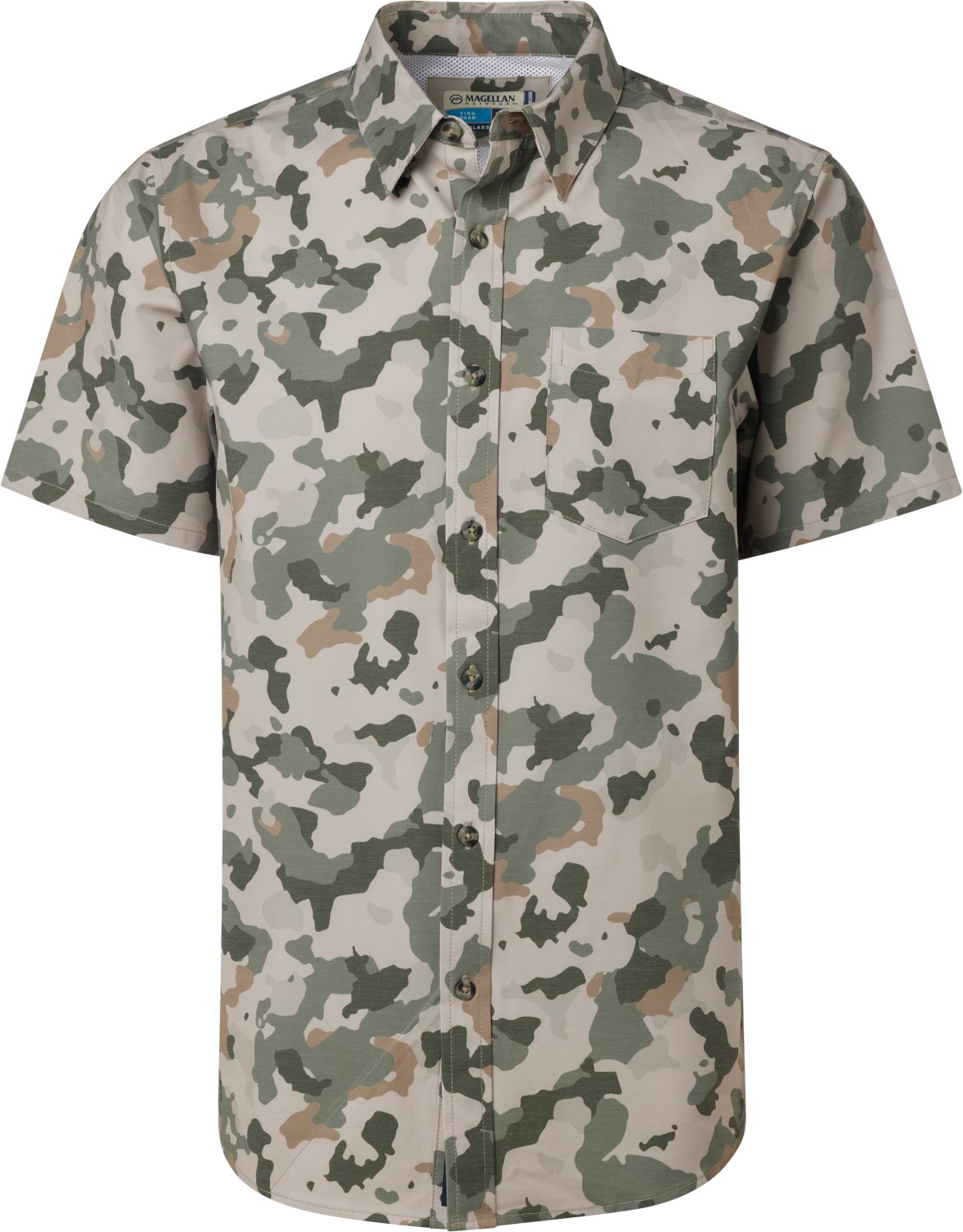 Magellan Outdoors Men's Shore and Line Washed Out Pocket Button-Down Fishing Shirt - view number 3