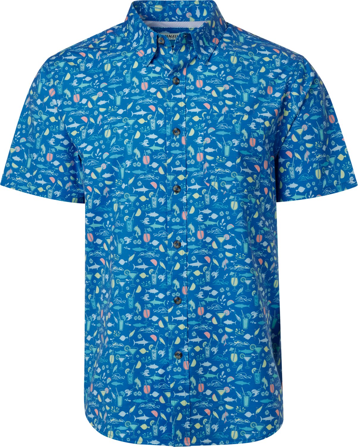 Magellan Outdoors Men's Shore and Line Washed Out Pocket Button-Down Fishing Shirt - view number 3