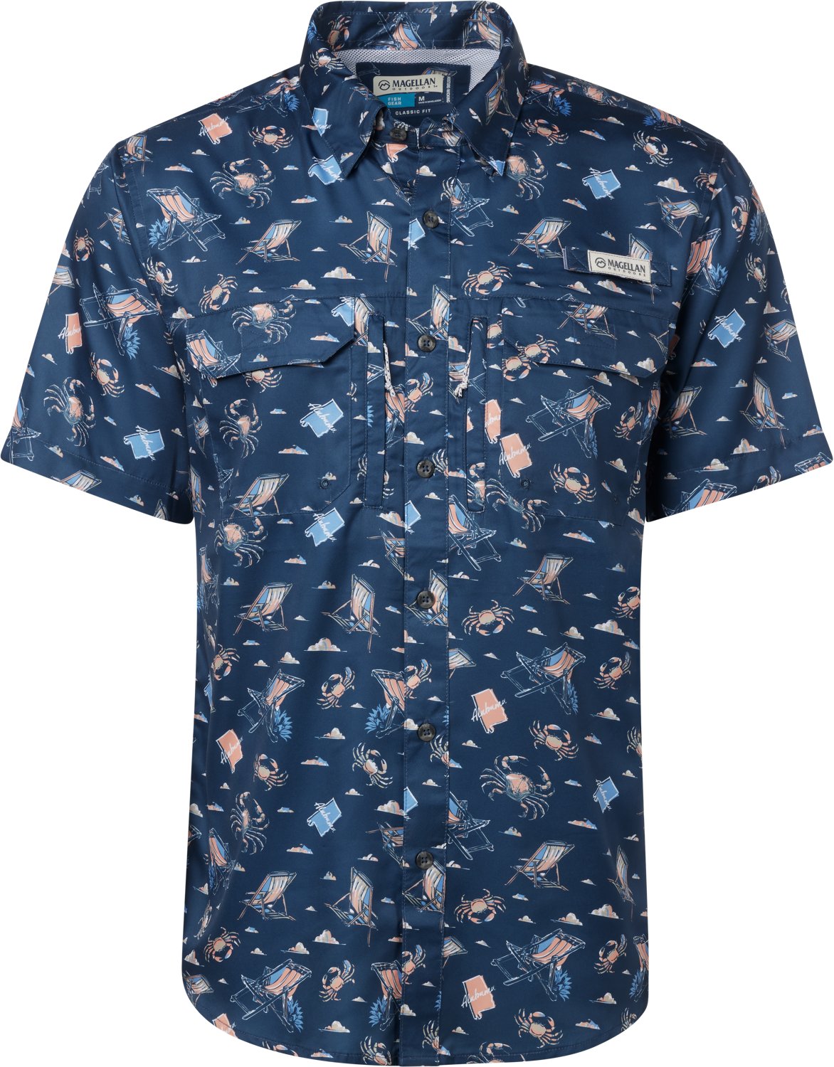 Magellan Outdoors Men's Alabama Local State Print Button-Down Shirt - view number 2