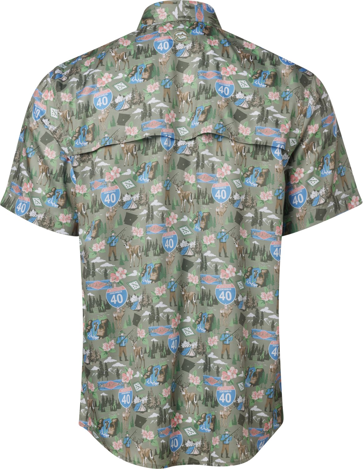 Magellan Outdoors Men's Arkansas Local State Print Shirt - view number 2