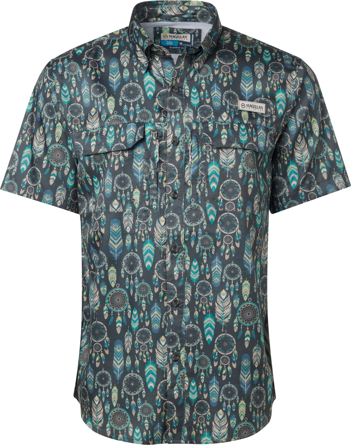 Magellan Outdoors Men's Oklahoma Local State Print Shirt - view number 3