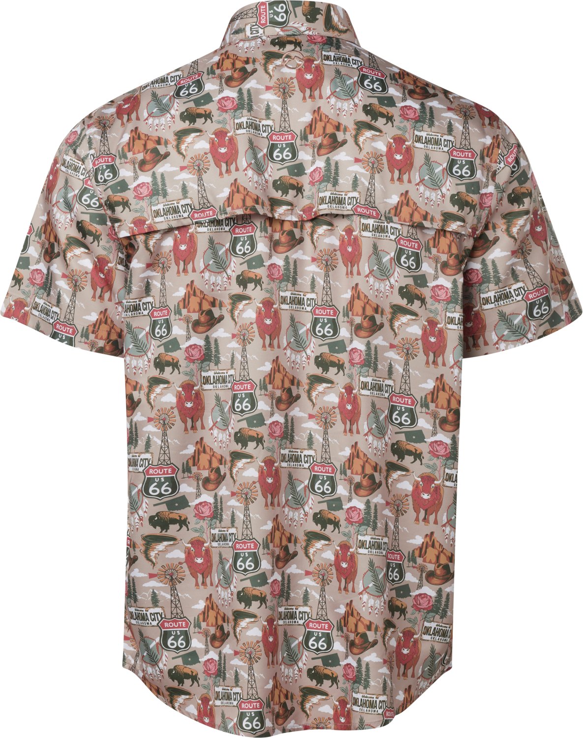 Magellan Outdoors Men's Oklahoma Local State Print Shirt - view number 2