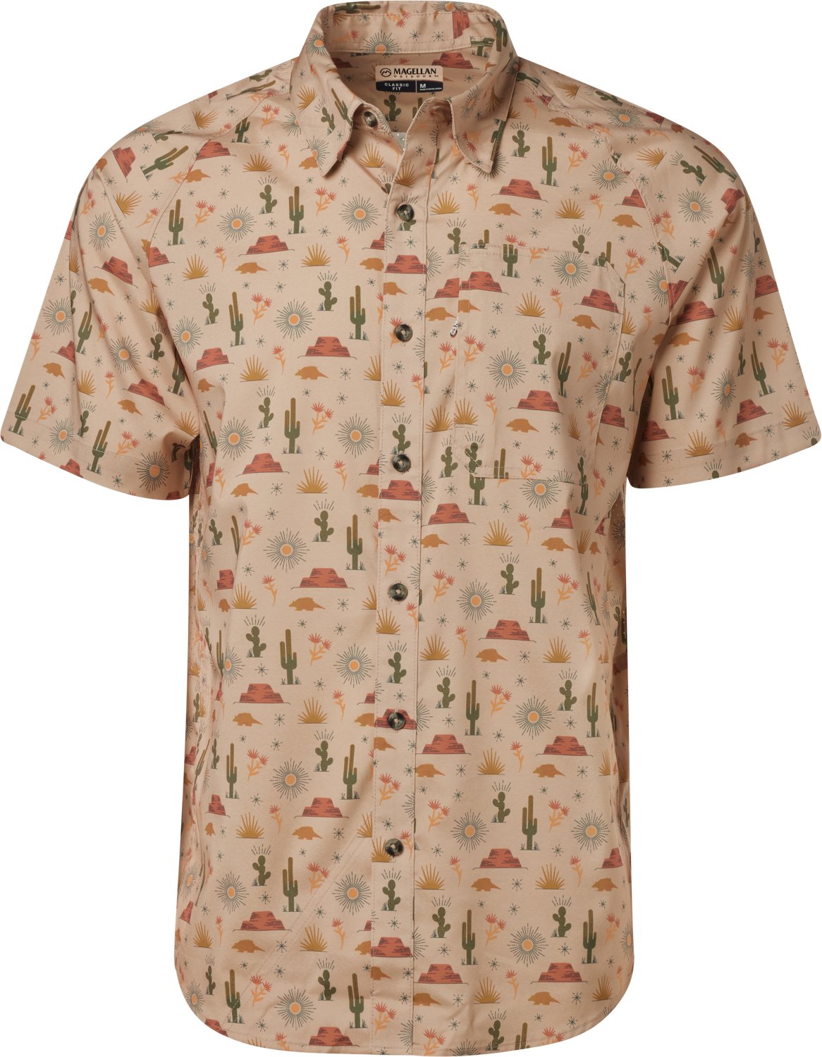 Magellan Outdoors Men's Hickory Canyon Print Short Sleeve Shirt                                                                  - view number 2