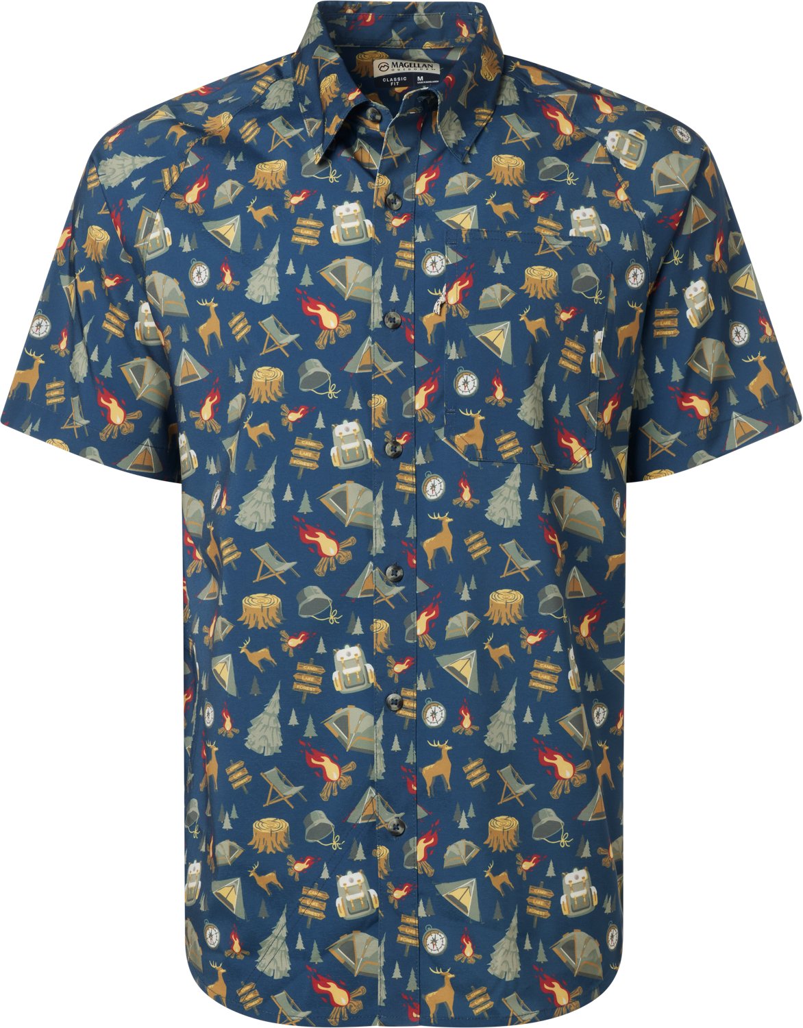 Magellan Outdoors Men's Hickory Canyon Print Short Sleeve Shirt                                                                  - view number 3