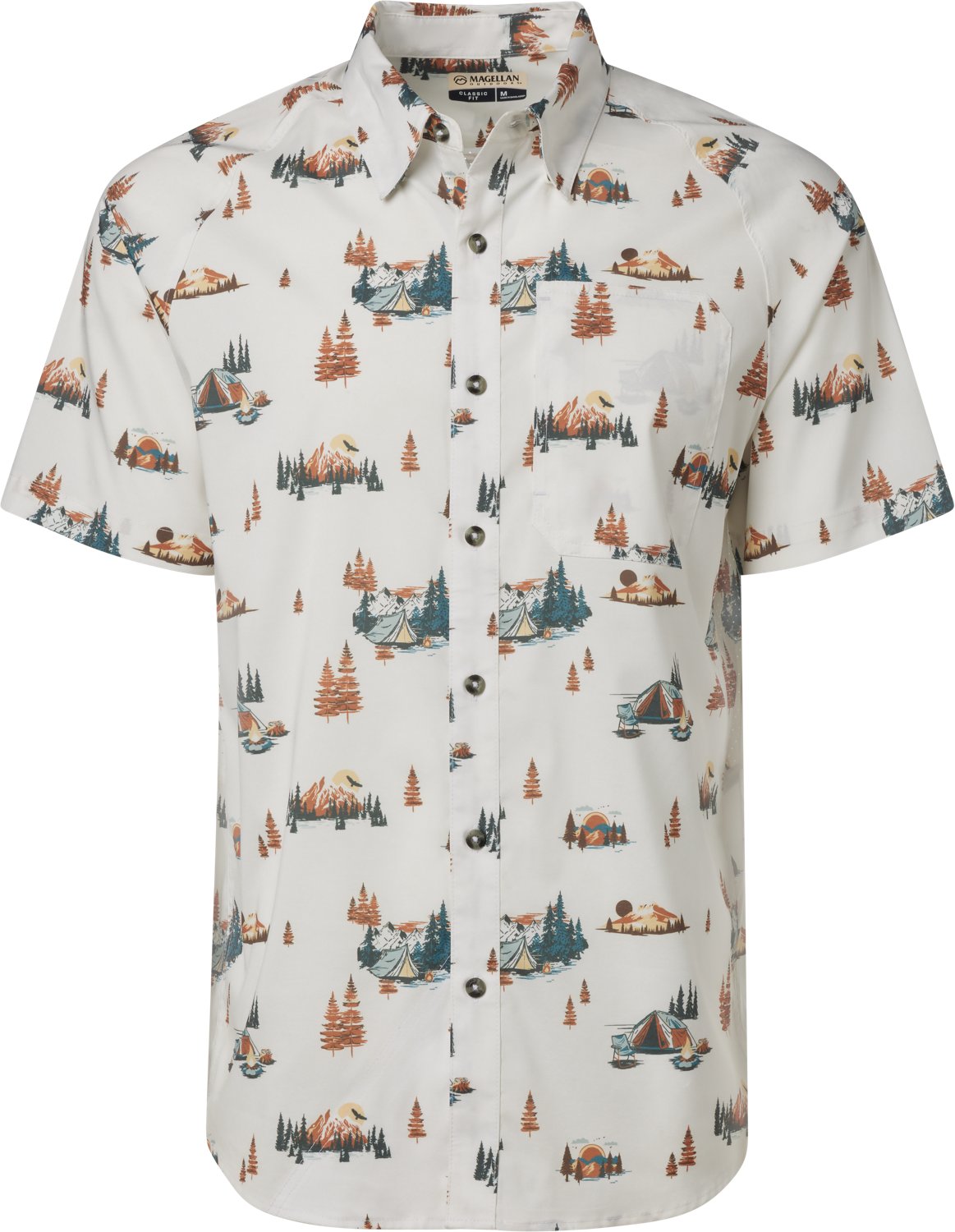 Magellan Outdoors Men's Hickory Canyon Print Short Sleeve Shirt                                                                  - view number 3