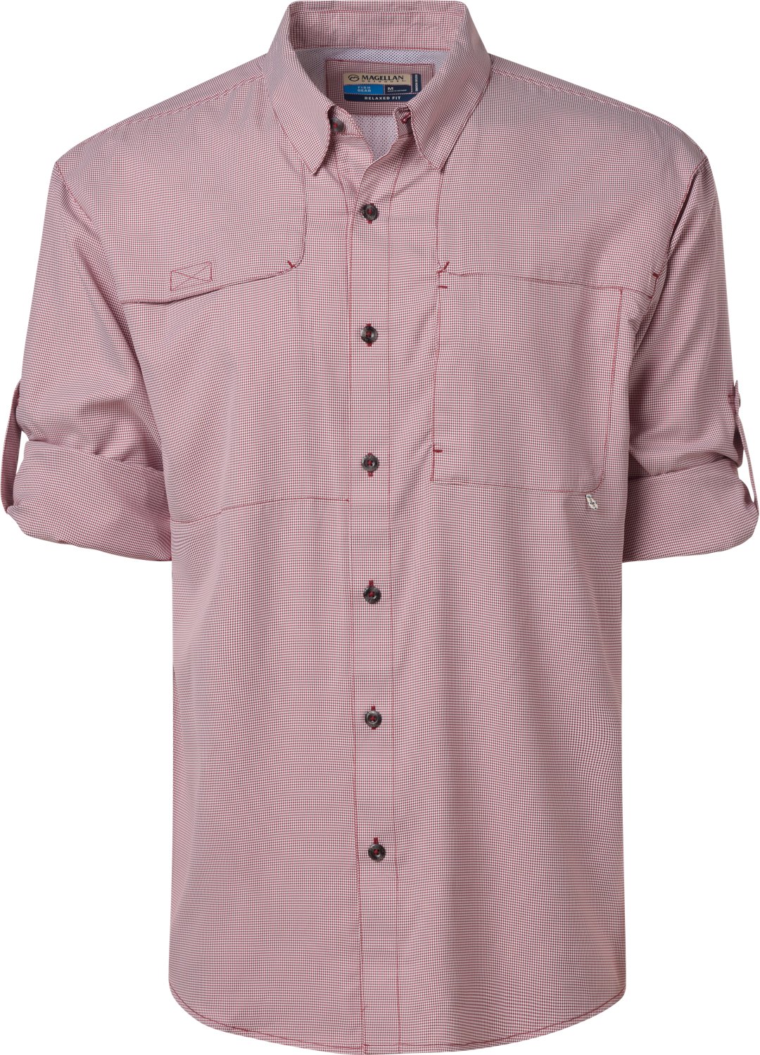 Magellan Outdoors Aransas Pass Mini Check Long Sleeve Fishing Shirt - view number 3