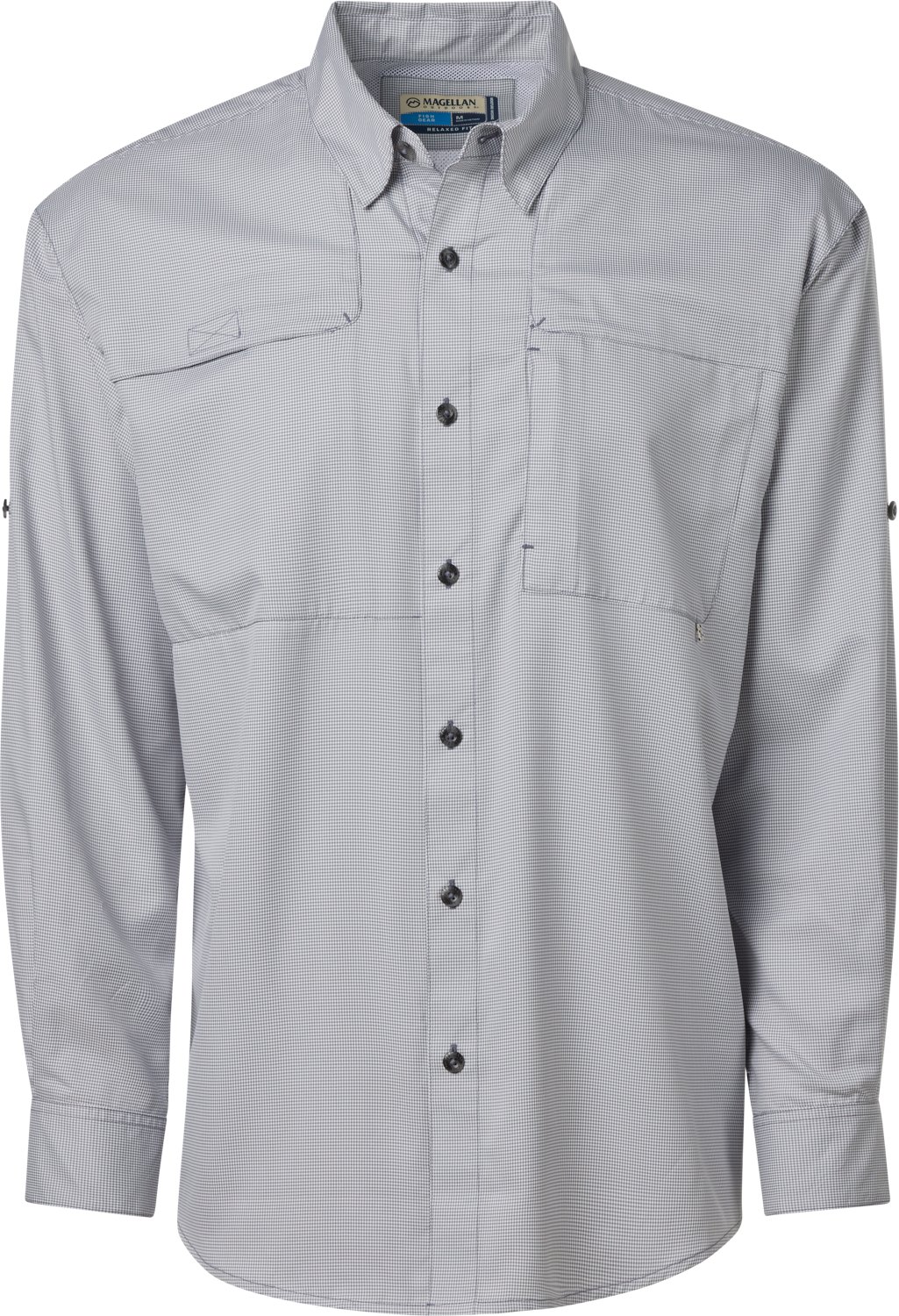 Magellan Outdoors Aransas Pass Mini Check Long Sleeve Fishing Shirt