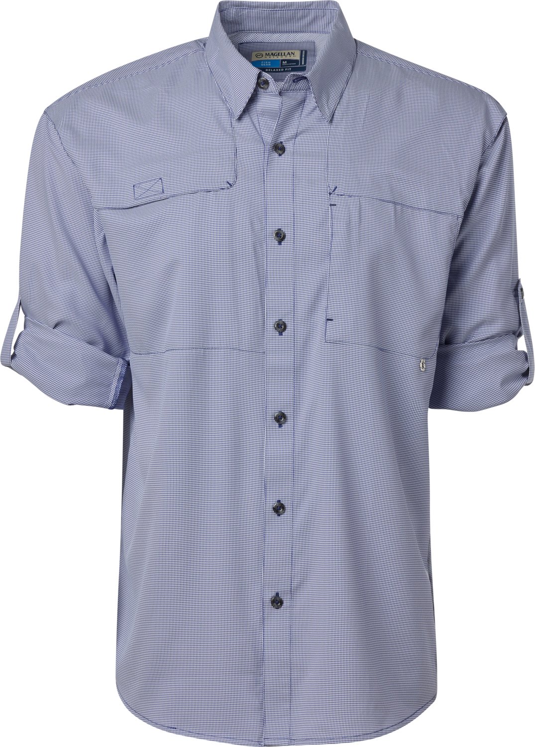 Magellan Outdoors Aransas Pass Mini Check Long Sleeve Fishing Shirt - view number 3