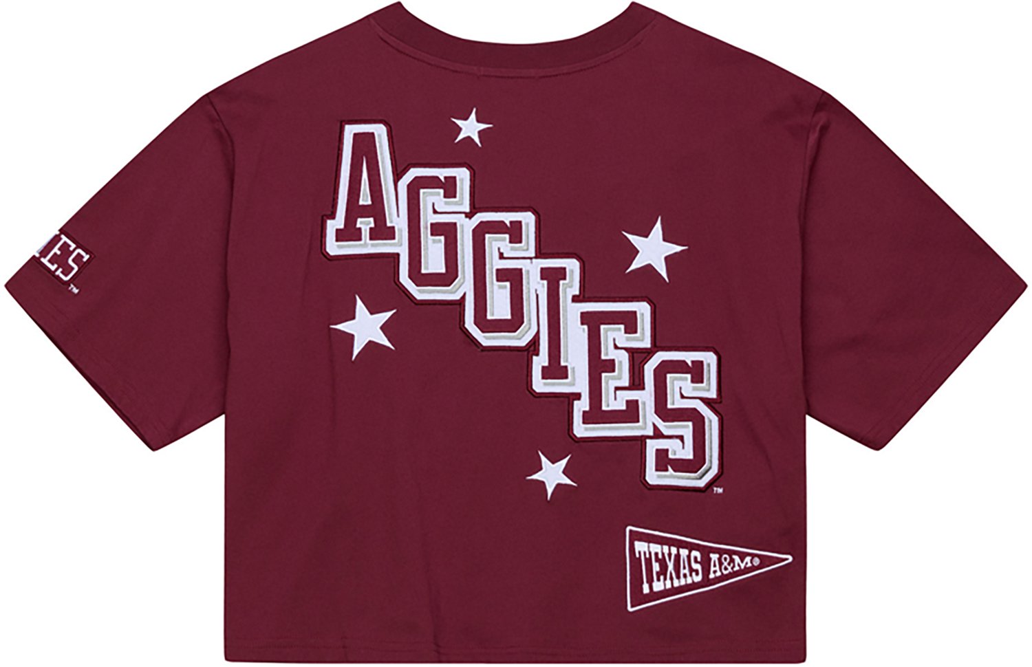 Mitchell & Ness Women's Texas A&M University Pep Rally Crop Boxy Graphic T-shirt - view number 2