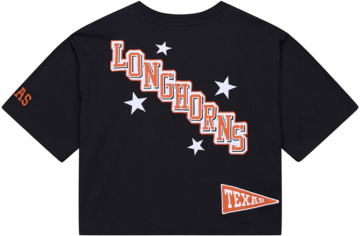 Mitchell & Ness Women's University of Texas Pep Rally Crop Boxy Graphic T-shirt
