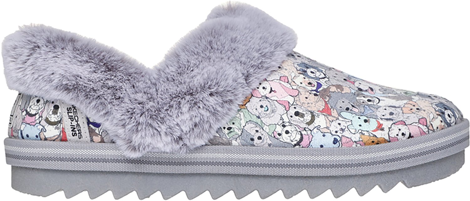 SKECHERS Women's BOBS Cozy Kiss Dog Slippers