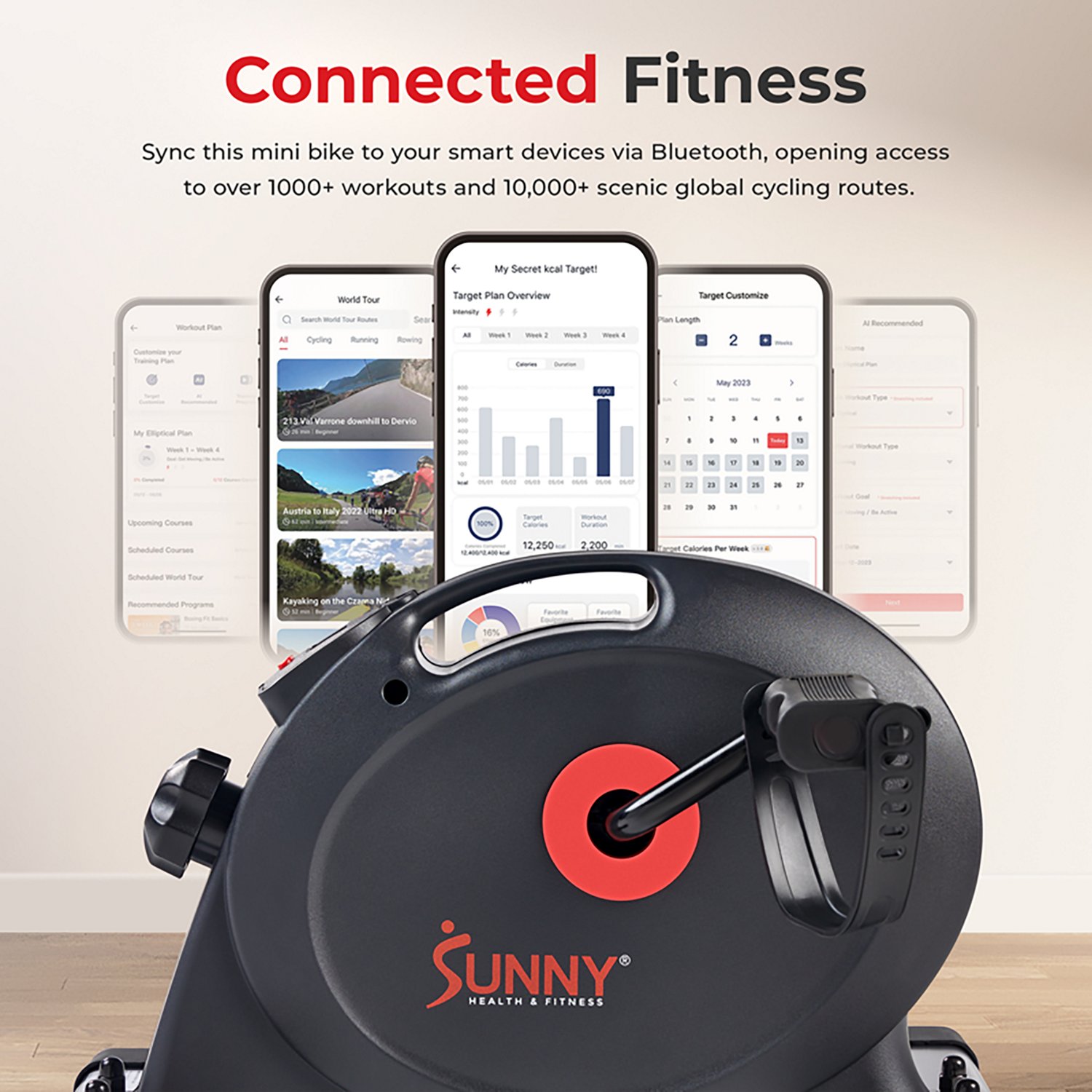 Sunny Health & Fitness Smart Mini Exercise Bike - view number 4