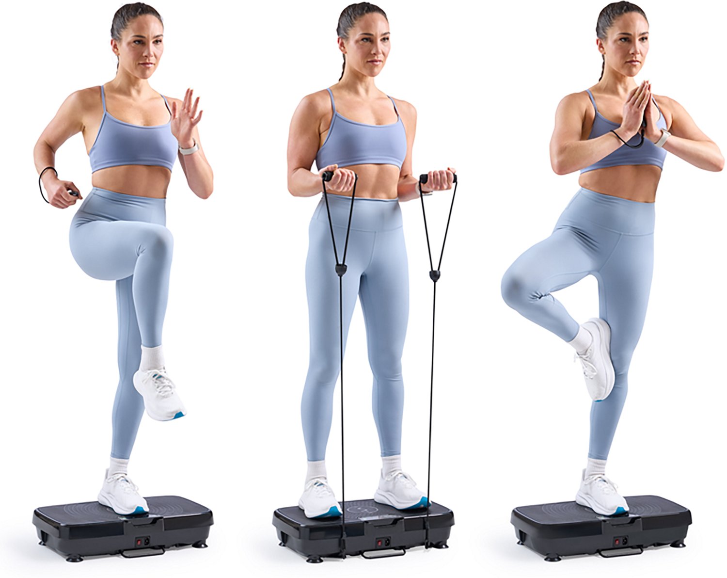 Sunny Health & Fitness Vibration Platform Machine with Resistance Bands - view number 3