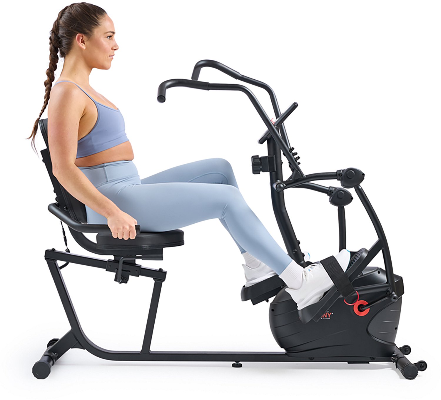 Sunny Health & Fitness Smart Magnetic Resistance Dual Action Recumbent Elliptical Trainer with Bluetooth - view number 2