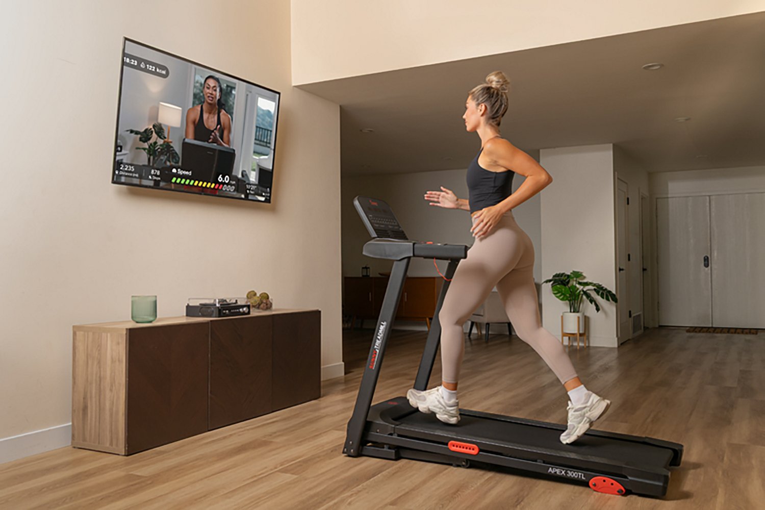 Sunny Health & Fitness APEX 300 SMART Motorized Treadmill with Bluetooth - view number 2