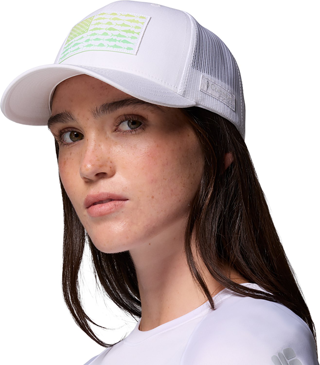 Columbia Sportswear Men's PFG Mesh Snap Back Fish Flag Cap