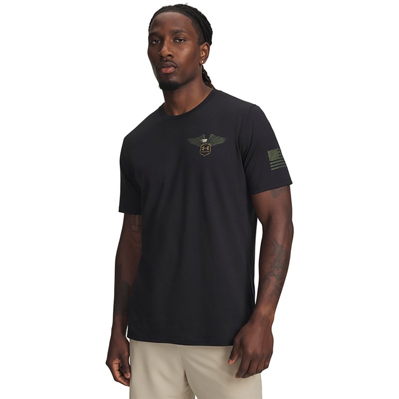 Under Armour Freedom Eagle Skull Short-Sleeve T-Shirt - Black
