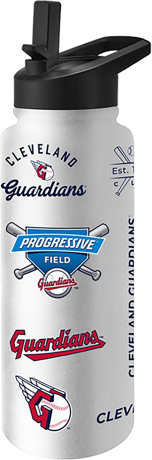 Logo Brands Cleveland Guardians Heritage Threads 34 oz Quencher Bottle