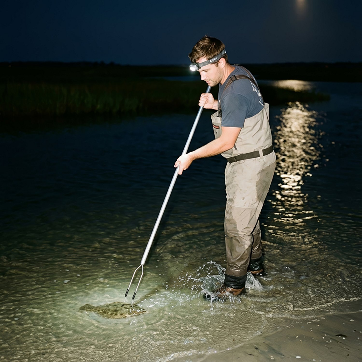 O&H Mfg. 48" Double-Pronged Aluminum Flounder Gig                                                                                - view number 2
