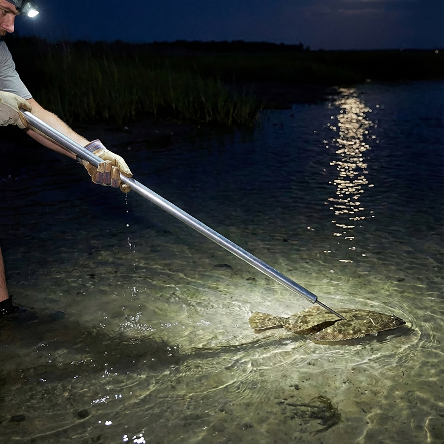 O&H Mfg. 48" Single-Pronged Aluminum Flounder Gig                                                                                - view number 2