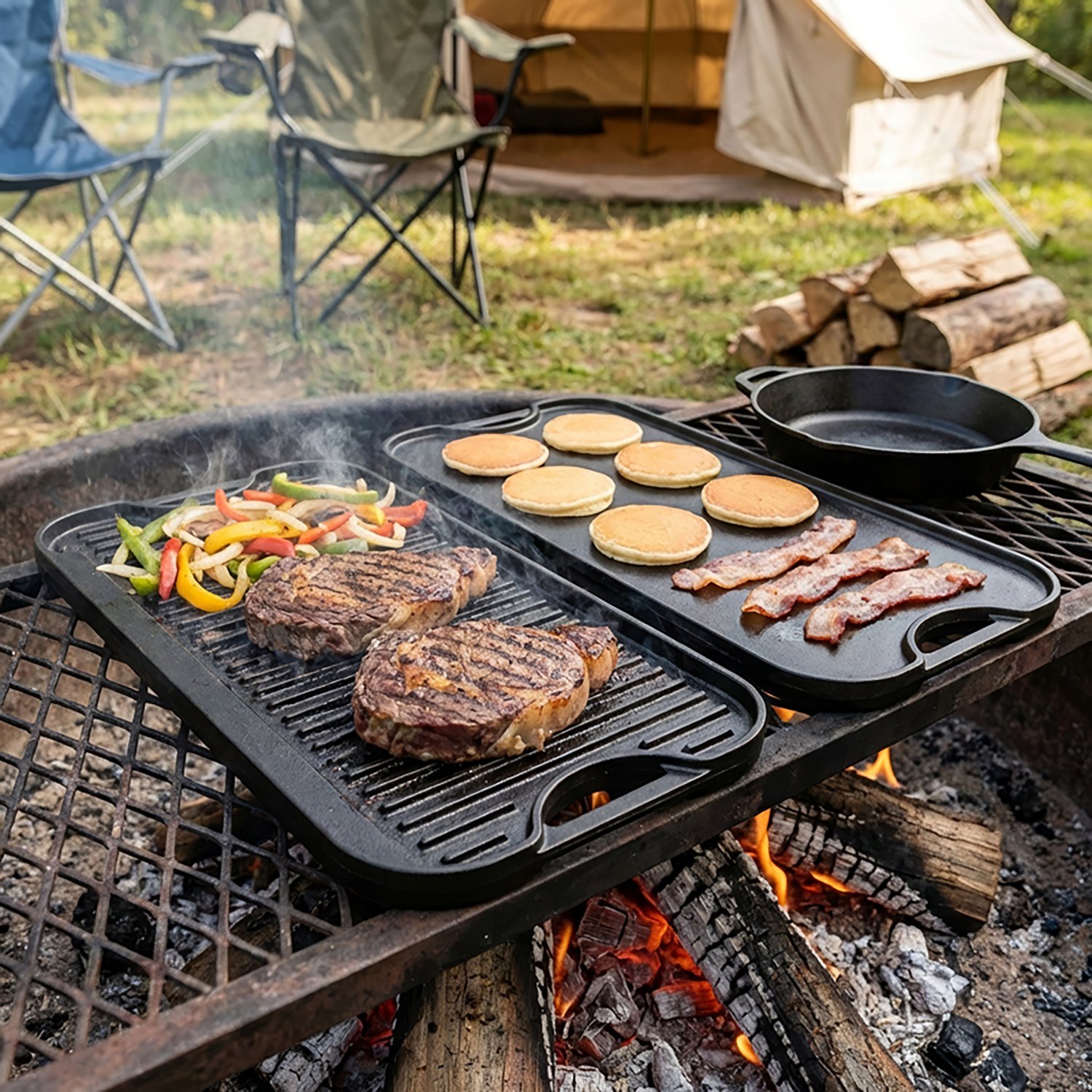 Lodge Logic Reversible Pro Grid/Iron Griddle | Academy