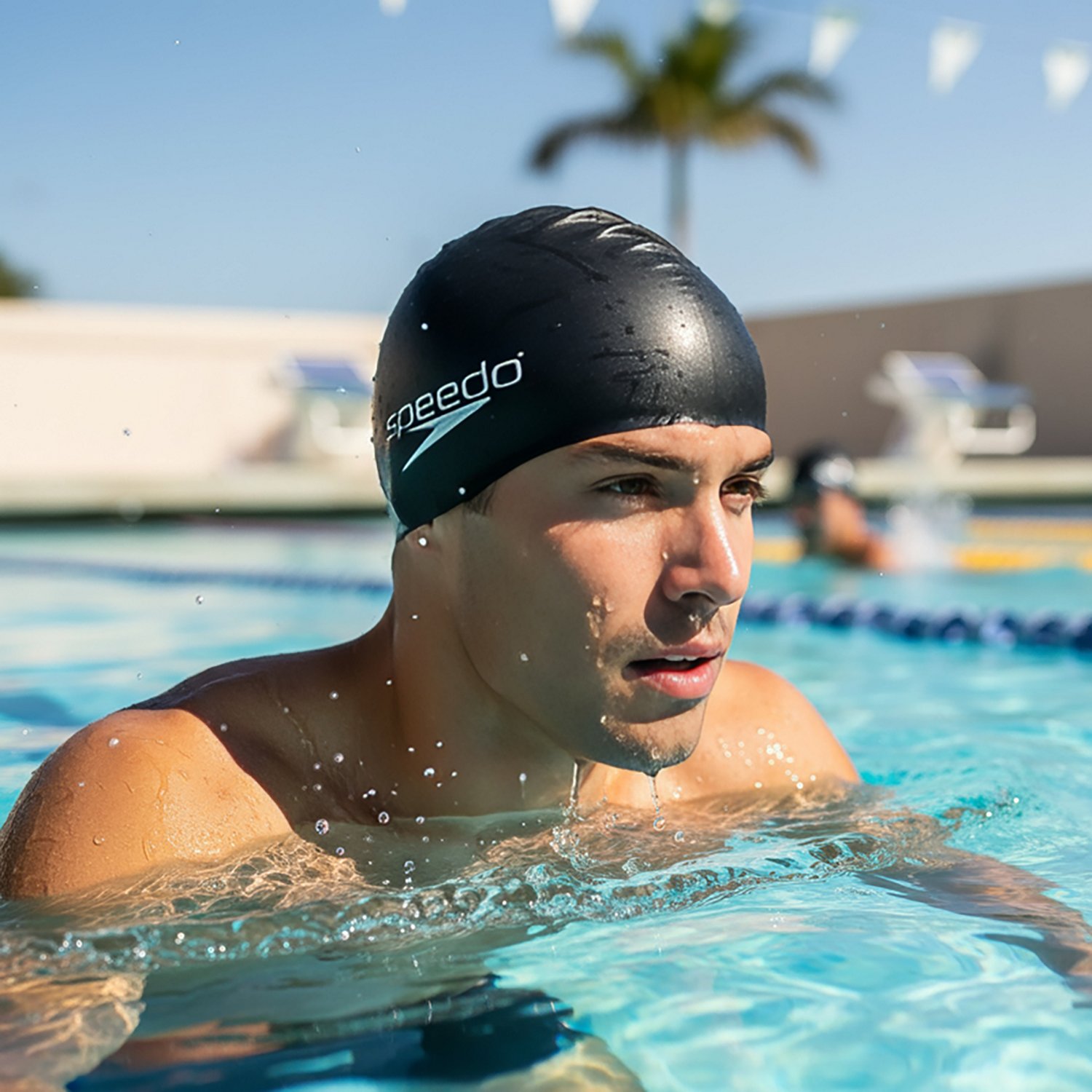 Speedo Men's Solid Silicone Swim Cap                                                                                             - view number 2
