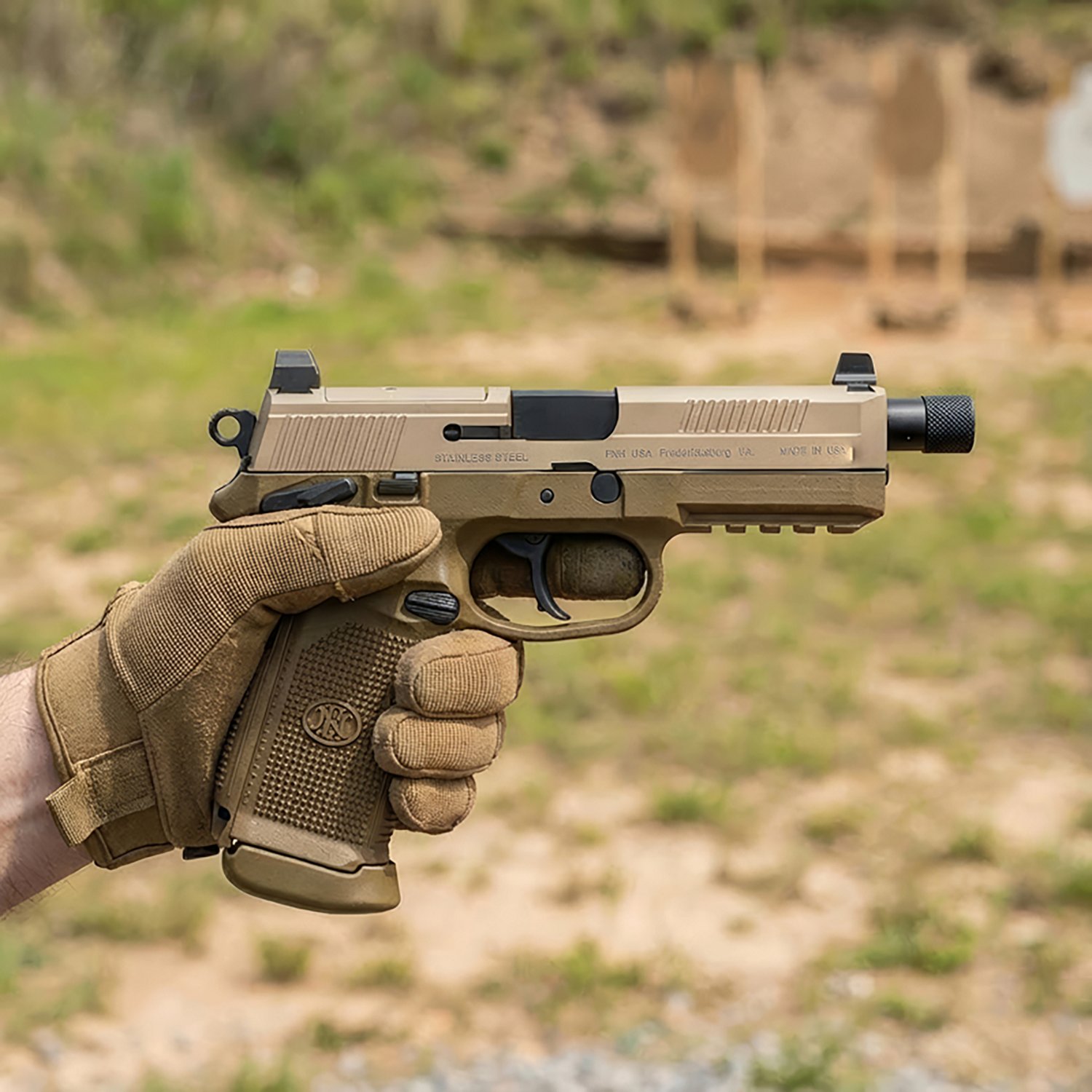 FN FNX-45 Threaded FDE NS 45 ACP Full-Sized 15-Round Pistol - view number 2