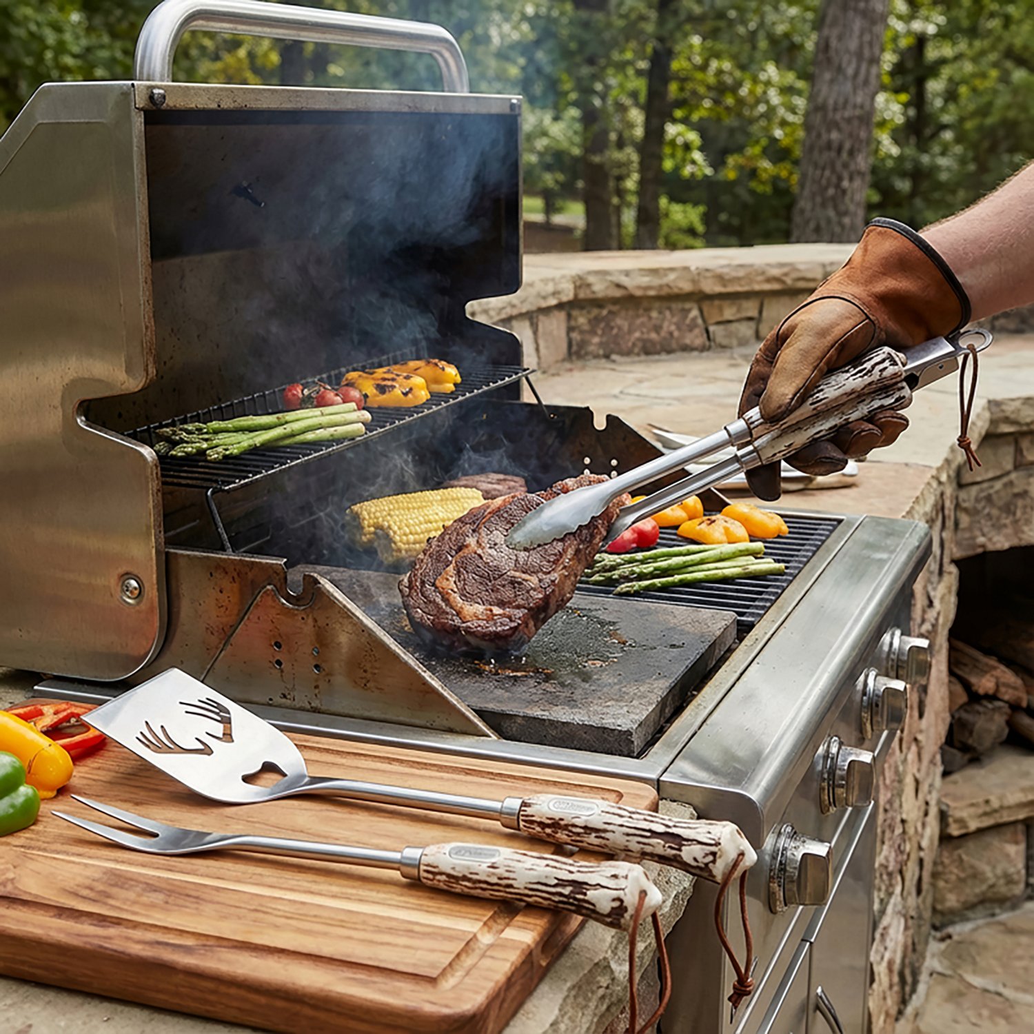 Outdoor Gourmet Antler 3-Piece Barbecue Tool Set                                                                                 - view number 2