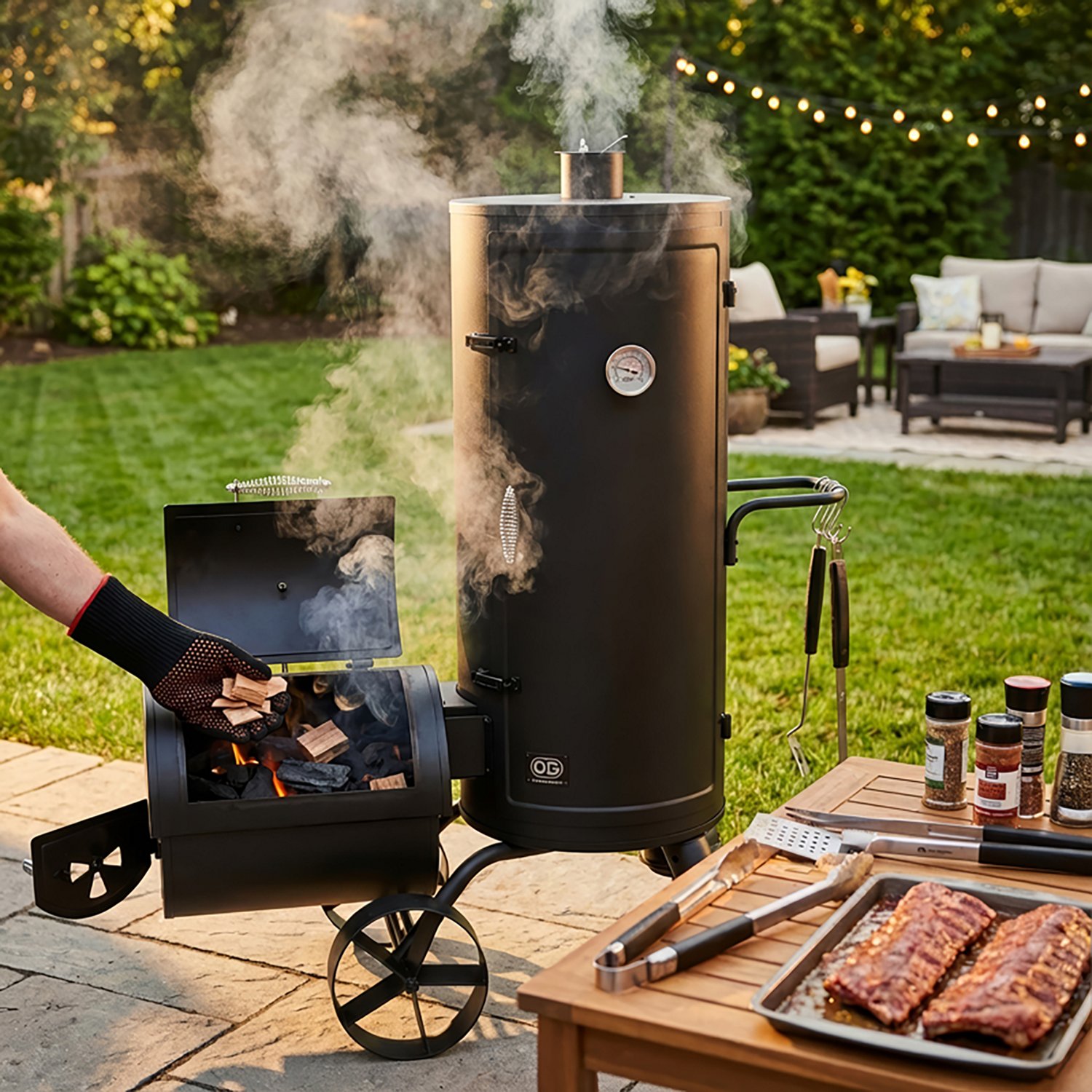 Outdoor Gourmet Triton Vertical Charcoal Smoker - view number 8